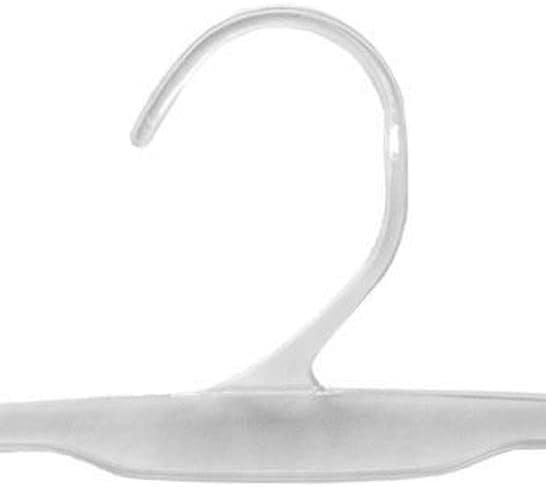 NAHANCO Intimate Apparel Molded Hanger with Delicate Shoulder Clips - 10" Polystyrene, Clear (Pack of 250)