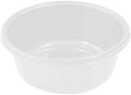 YBM HOME Round Plastic Wash Basin (White, 9.75")