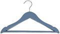 Pillowtex Children's Wood Top Closet Clothes Hangers w/Bar - Set of 10 Blue Hangers