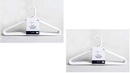 Mainstays Super Heavy Weight Hanger, White, 9-Pack (Pack of 2)
