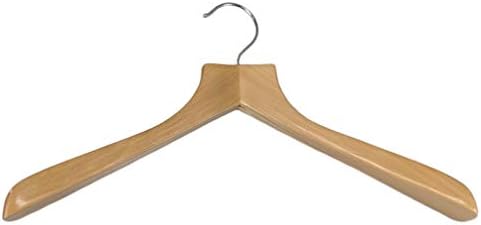 Pillowtex Natural Finish Closet Clothes Hangers - Set of 20