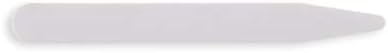 ButtonMode Collar Stays for Dress Shirts, Keep Collar Points Crisp Straight Neat, Removable, White Sturdy Plastic, 3 x 5/16 Inches, 24-Pack