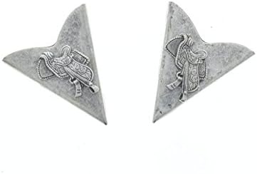 HHH Designs Antique Silver Collar Tips - Western Collar Stays - Rose Collar Tips for Men and Women - Made in USA