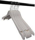 Pillowtex Wood Top Hangers - Set of 10 White Hangers