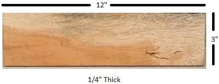 JGFinds Solid Spanish Cedar Wood Planks, 4 Pack - 12" x 3" x 1/4" for Cigar Tupperdor, Coolidor or DIY Humidor; Kiln Dried and Sanded for Trays, Dividers, Box, or Closet; Not Veneer