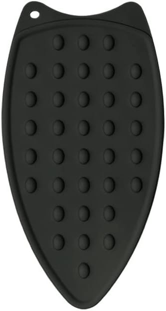 4Pcs Thickened Silicone Iron Pad Silicone Iron Rest Pad Electric Iron Pad for Ironing Board Heat-Resistant Ironing Board Mat (Black)