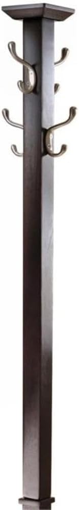 Memphis Coat Tree and Umbrella Rack Wooden Entryway Organizer Multi Hook Freestanding Stand Vertical Hallway Storage Sleek Furniture Utility Tree Natural Finish Modern Wood Accent