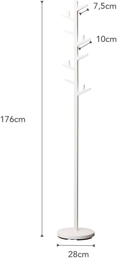 YAMAZAKI Home Branch Coat Rack Tree/Standing Coat And Hat Hanger, 69" - Steel + Abs Plastic