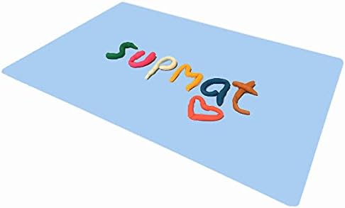 Home Essential, Supmat XL, Super Versatile Extra Large and Thick Heat Resistant Silicone Mat, Counter Mat (Serenity Blue)