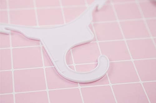 20PCS Pet Clothes Rack Hangers Adorable Durable Functional Plastic Pet Costume Hangers Dogs Cats Small Baby Toddler Clothes Hangers for Home Pets Photo Studio Baby Photo Studio S/L Size (White)