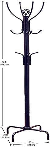 Frenchi Home Furnishing CR002 Coat Rack, 12 Hook, Black