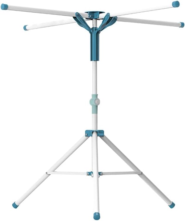 Clothes Drying Racks, Height-Adjustable 52 Inches Updated Version,Stainless Steel for Indoor Outdoor,Length Adjustable Saves Space,with 20 Windproof Hooks (Tripod Rack, 52")