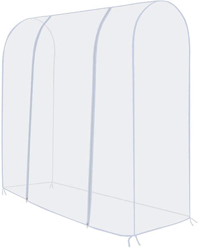 Garment Rack Cover, Clothes Garment Rack Cover 5 Ft with Strong Zipper Protective Rail Cover 59" X 20" X 59" (150 X 50 X 150 cm)- Only Cover