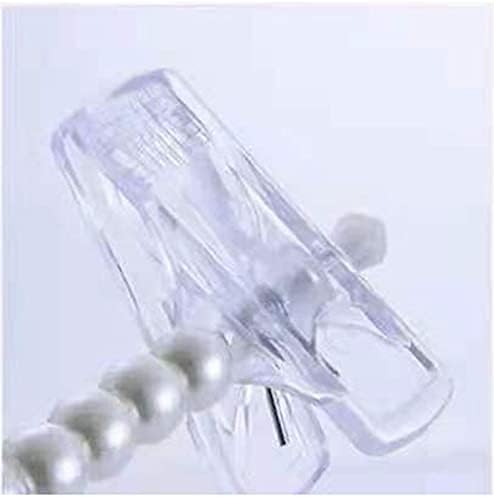 10PCS Pearl Beaded Clothes Rack Large Bowknot Wedding Shop Daily Pants Hangers 2#
