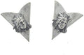 HHH Designs Antique Silver Collar Tips - Western Collar Stays - Indian Chief Collar Tips for Men and Women - Made in USA