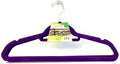 UNIWARE® Flocked Suede Hanger, Grooved Bar (Set of 36, Purple)