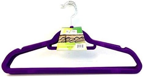 UNIWARE® Flocked Suede Hanger, Grooved Bar (Set of 36, Purple)