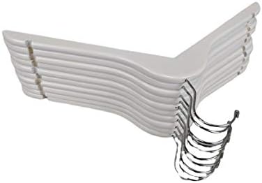 Pillowtex Wood Top Hangers - Set of 50 White Hangers