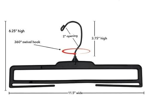 NAHANCO - 25430005 Black 11 1/2" Scarf/Leggings Hangers