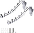 Mounted Folding Clothes Hanger Rack, Stainless Steel Laundry Hanger Dryer Rack with Swing Arm Holder Space Saving Clothes Hook Closet Storage Organizer Heavy Duty Drying Rack with 7 Hooks Coat Rack