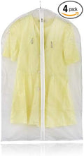 Plastic Garment Covers Hanging Without Zip Kids Suits Delicates Clothing Shirts Waterproof Lightweight Small 4 Packs
