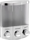 Better Living Products 76344-1 Euro Series Trio 3-Chamber Soap and Shower Dispenser, Chrome (Pack of 6)
