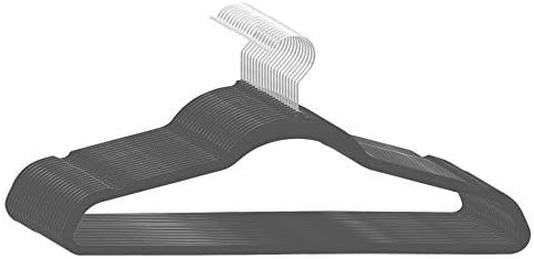Premium 20 Pack - Ultra Thin No Slip Velvet Suit Swivel Hangers - 21" Extra Wide Strong Velvet Hangers - Space Saving Clothes Hangers - 21x0.2x10 inches(Grey)