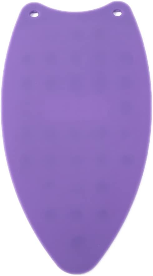 The Quilted Bear Iron Rest - Large Silicone Heat Resistant Iron Pad for General Crafts, Portable Ironing Stand for Travel and Quilting (Purple)