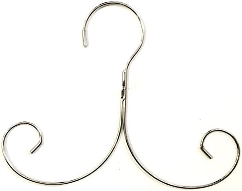 Non-Slip Cascading Hanger - Curly Hanger for Tank Tops, Sports Bra, Yoga Tops, Lingerie, Swimsuits by Boottique (Chrome- Set of 5)