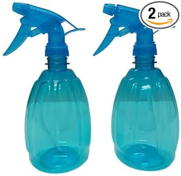 Spray Bottles 500ml 16 Oz Clean Squirt Bottle Colorful Multi-uses Spray Bottles for Cleaning, Water Flowers, Plant Care, Ironing, Hair Care, Gardening Cosmetics Kitchen Bathroom (Pack of 2) Blue