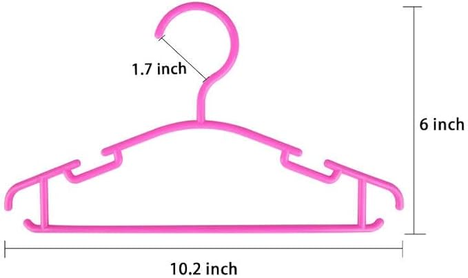 GoodtoU 60 Pack Kids Hangers Multicolor Baby Hanger Childrens Plastic Infant Hanger Toddler Hangers for Baby Clothes