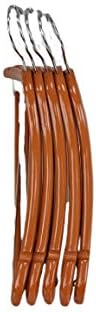 Pillowtex Wood Coat Clothes Closet Hanger w/Locking Bar - Set of 20 Cherry Finish Hangers