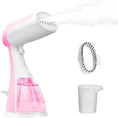 Portable Hand Held Steamer for Clothes - 1350W Handheld Clothes Steamer, 15S Rapid Heating, Garment Wrinkle Remover Fastly Make Clothes Soft, Large-Capacity Iron for Hotels/Travel