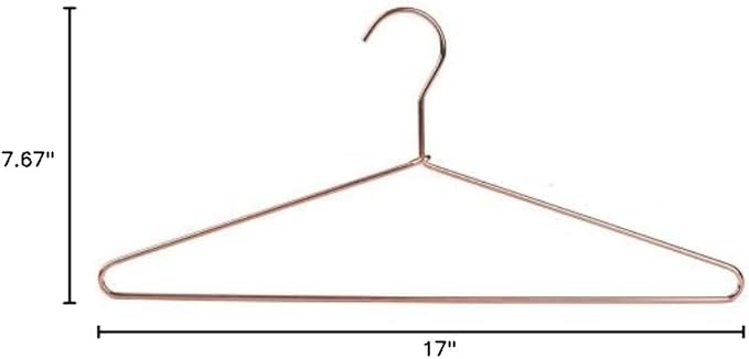 Quality Hangers Rose Gold Sturdy Metal Hangers - 17 Inch Copper Clothes Hangers for Jackets Shirts Dresses Heavy Duty Suit Hangers - 30 Pack