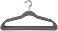 Simplify 10 Super Slim Velvet Huggable Hangers in Grey