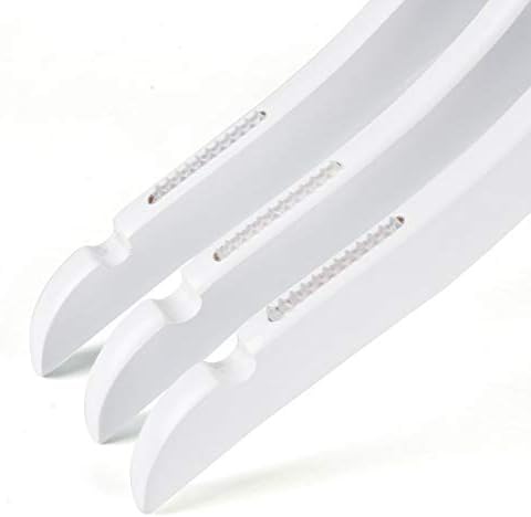 100 Quality White Wooden Kids Hanger Luxury Wave Design Chrome Swivel Hook (100, 14.5")