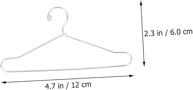 BESPORTBLE 10pcs Metal Mini Doll Clothes Hangers for Baby and PET Apparel Small Non-Slip Hangers for Doll Clothes Storage for Mini House Ornaments