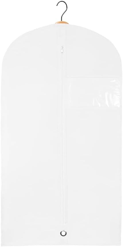 Trend CaseUK Garment Bags for Hanging Clothes, Suit Hanging Garment Bags, Zippered Garment Bags with Clear Window, Breathable Garment Covers for Suits, Dresses, Closet Storage and Travel, 60in(1 Pack)
