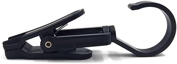 10 PCS Laundry Hooks with Clips，Clothes pins，360° Rotating Hook Clips, Hangers Clip Socks Curtain Towels Bathroom Closet Kitchen Office (biack)