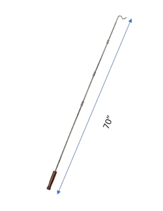NAHANCO RH2, 70" Clothes Hanger Reaching Hook, 4 Pieces