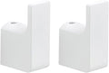Gedy G-Kuala Lumpur 2 Single Hangers, White, Made of Cromall, Brass and Glass, 2 Year Warranty, Measures 5.3 x 2 x 3.3 cm and Weight 0.2 kg, R&D Design, Unique