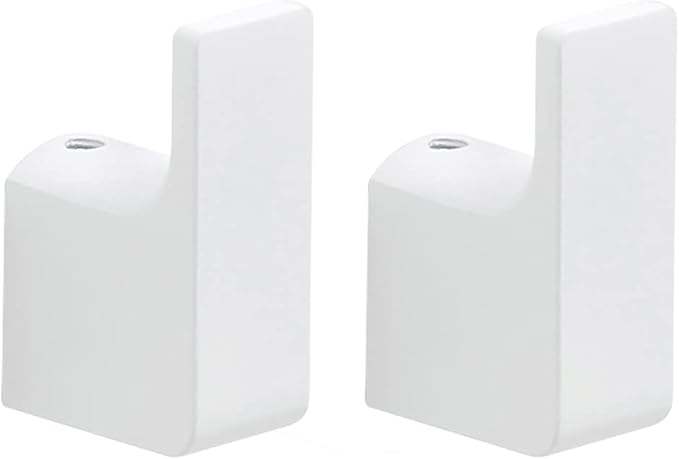 Gedy G-Kuala Lumpur 2 Single Hangers, White, Made of Cromall, Brass and Glass, 2 Year Warranty, Measures 5.3 x 2 x 3.3 cm and Weight 0.2 kg, R&D Design, Unique