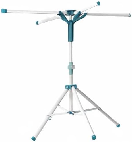 Clothes Drying Racks, Height-Adjustable 52 Inches Updated Version,Stainless Steel for Indoor Outdoor,Length Adjustable Saves Space,with 20 Windproof Hooks (Tripod Rack, 52")