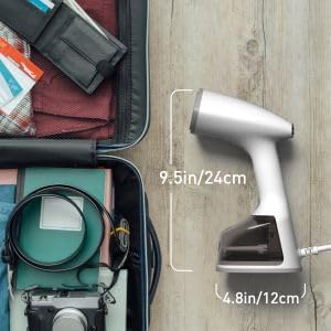 Clothes Steamer 1500W Portable Handheld Steamer for Clothes 20s Quick Heat Strong Penetrating Steam with Smart LCD Screen 2 in 1 Clothing Iron Steamer for Clothes Vertically and Horizontally