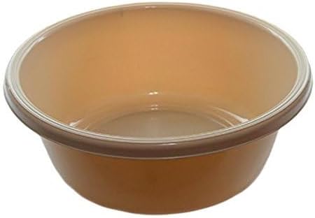 Ybm Home Round Plastic Wash Basin (1151 13 inch, Beige)