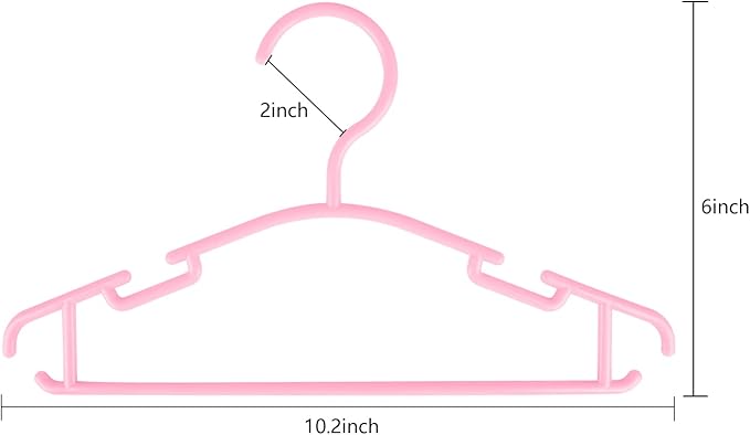 GoodtoU Pink Baby Hangers, 60 Pack Kids Clothes Hangers for Small Childrens Girl Infant Child Baby Clothes Hangers for Closet