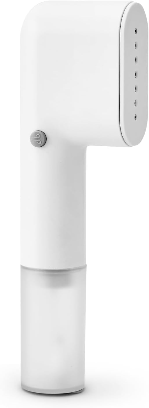 Handheld Steamer for Clothes,Fashion Portable Handheld Garment Steamer, 15S Heat Up, Travel Mini Steamer ＆ Iron 2 In 1, 1.1lbs, Fabric Wrinkle Remover for Home Travel, White,120V