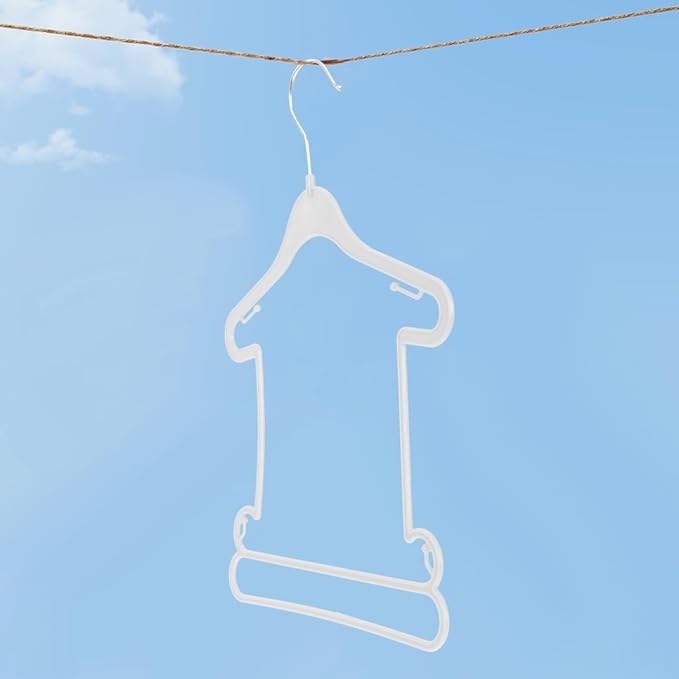 CHILDWEET Baby Clothes Hangers Set Lightweight Plastic Toddler Hangers for Kids Clothing Anti-Skid Design for Closet Organization Perfect for Baby Clothes and Small Garments