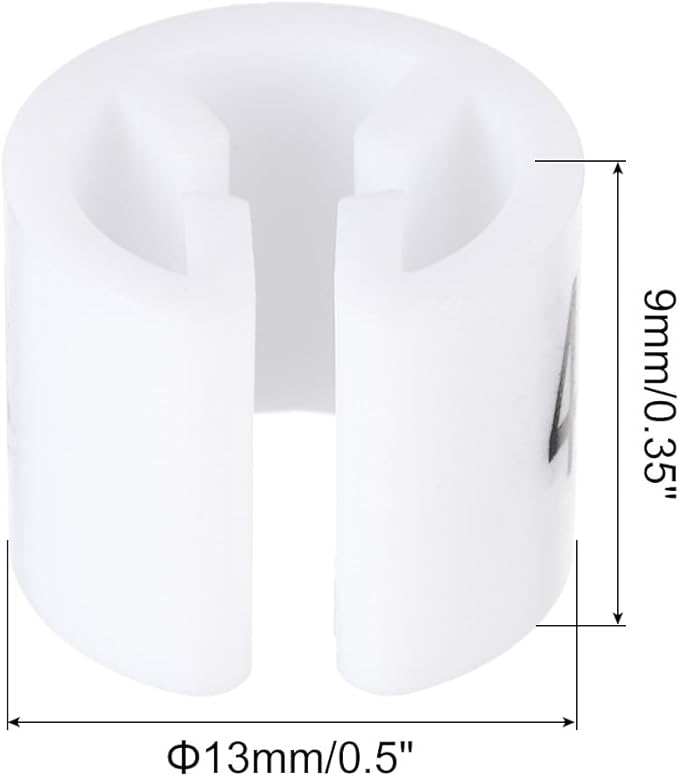 MECCANIXITY Clothes Hanger Marker Colored Hanger Sizer Garment Markers Tag (Number 44, White) for Garment Clothing Color Coding, Pack of 100 Pcs