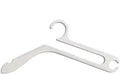 Hurdle Hanger, International Design Patented, No Stretch Neck, Organizes in 1 Second, Space-Saving, Heavy-Duty, Non-Slip, Multi-Functional Hooks, Clothes Hangers, Belt, Tie, White Medium - Pack of 10